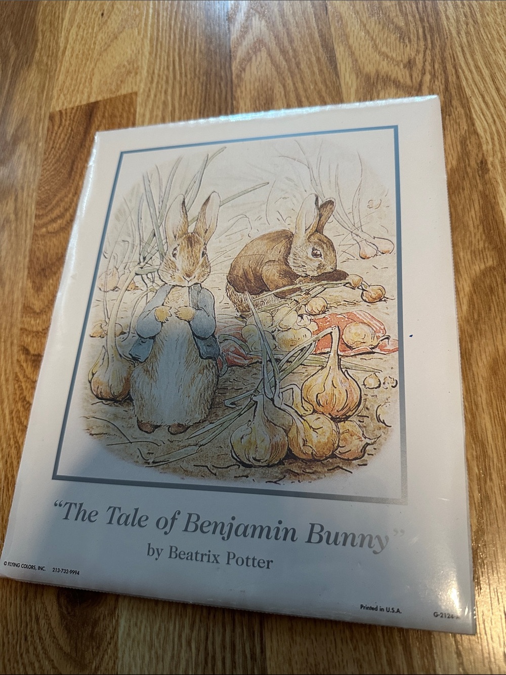 'The Tale of Benjamin Bunny' Wall Art - Cream & Blue